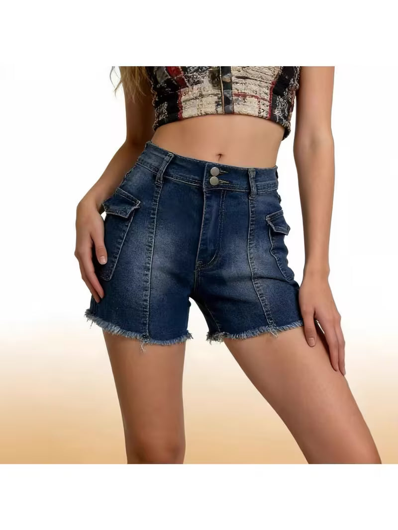 Buttlift Denim Shorts Blue (Pack of 2) SKU-118