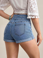 Buttlift Denim Shorts Grey and Blue (Pack of 2) SKU-112