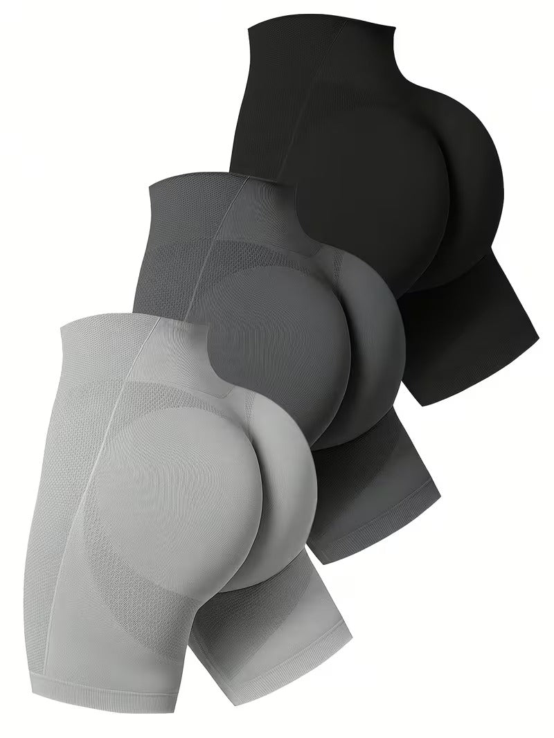Buttlift Women athleisure shorts (Pack of 3) SKU-1003
