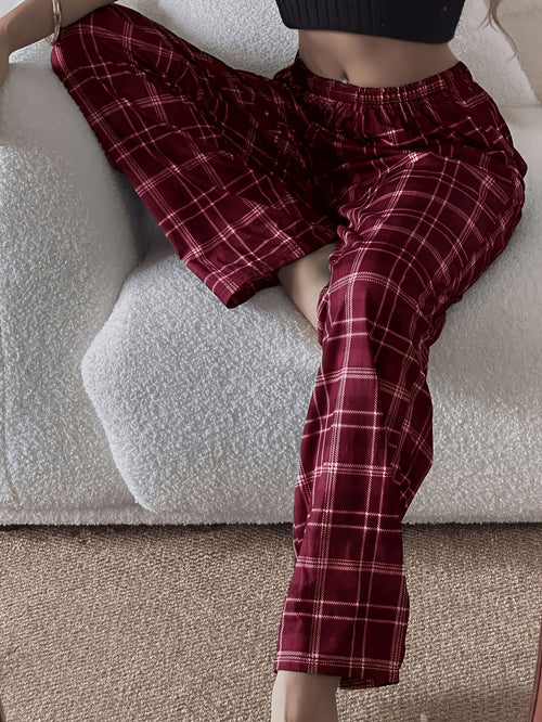 26AW Women'S Pajamas, Casual Sleep Pants, Comfortable for home Pants, Comfortable for Home Use, Loose Comfortable Elastic Waistband Trousers, Elegant Women'S Clothing for Holidays, Perfect Choice for Sleepwear