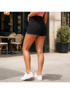 Buttlift Denim Shorts Blue and Black (Pack of 2) SKU-103