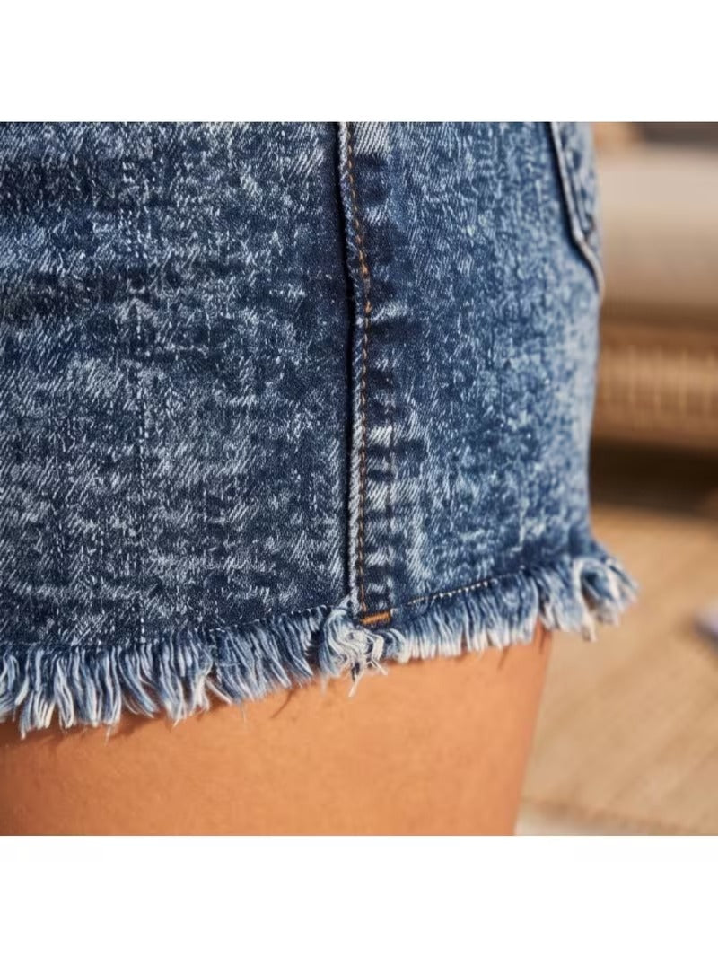 Buttlift Denim Shorts Black and Blue (Pack of 2) SKU-105