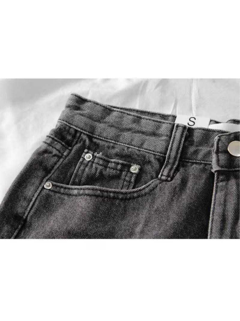 Buttlift Denim Shorts Black and Grey (Pack of 2) SKU-117