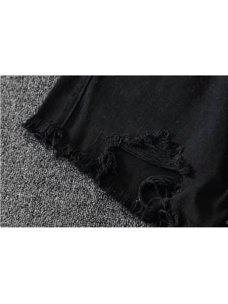 Buttlift Denim Shorts Black and Grey (Pack of 2) SKU-117