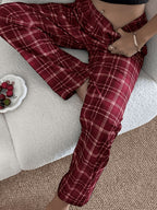 26AW Women'S Pajamas, Casual Sleep Pants, Comfortable for home Pants, Comfortable for Home Use, Loose Comfortable Elastic Waistband Trousers, Elegant Women'S Clothing for Holidays, Perfect Choice for Sleepwear