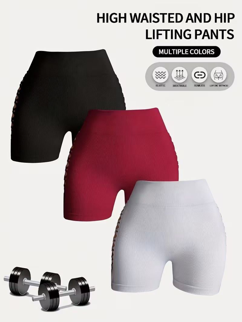 Buttlift Women athleisure shorts (Pack of 3) SKU-1007