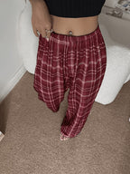 26AW Women'S Pajamas, Casual Sleep Pants, Comfortable for home Pants, Comfortable for Home Use, Loose Comfortable Elastic Waistband Trousers, Elegant Women'S Clothing for Holidays, Perfect Choice for Sleepwear